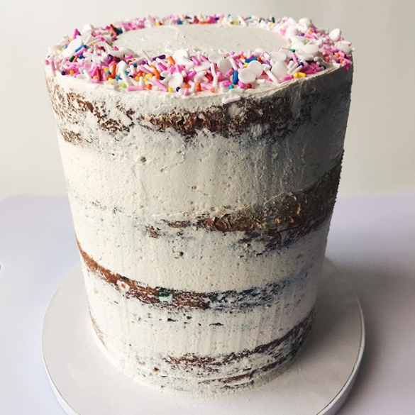 Animal Cracker Cereal Milk Funfetti Cake with Cream Cheese Birthday Cake Icing